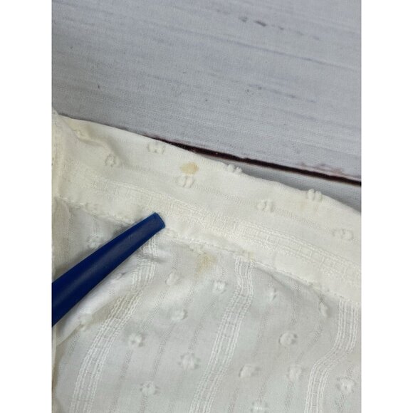 Talbots White Cotton Button Down Blouse Shirt Size XL Career Office Casual - Picture 14 of 14